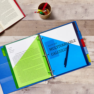 Avery Dividers for 3 Ring Binders, 5-Tab Binder Dividers, Two-Pocket Plastic Binder Dividers, Insertable Big Tabs, Multicolor, 3 Sets (71906)